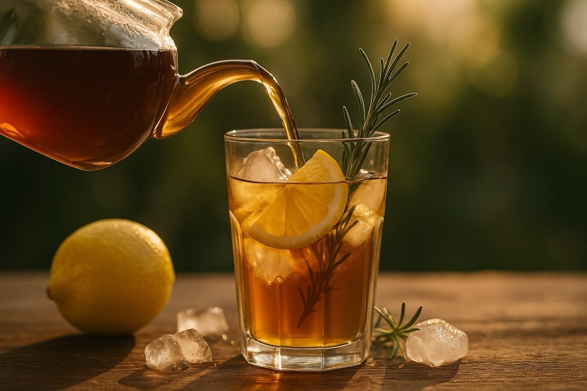 Kokoraki glacé avec citron et glaçons